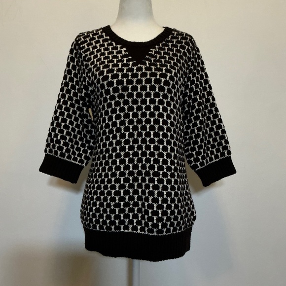 Kirna Zabete at Target Chunky Black & White Textured Knit Sweater Women’s XS - Picture 2 of 7